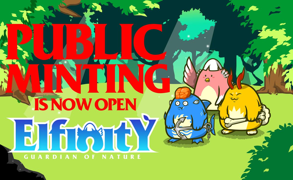 ElfinityNFT's tweet photo. PUBLIC MINTING IS NOW LIVE!!

You can mint here:
https://t.co/pKY4rWh5ye

#NFTProject #NewNFT
#NFTPhilippines https://t.co/QOEOuUYb83