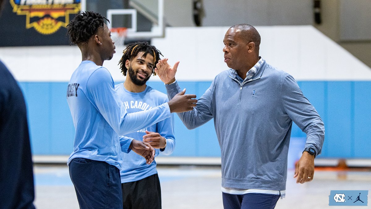 UNC_Basketball's tweet photo. Backcourt grind. https://t.co/hauKazK0zp