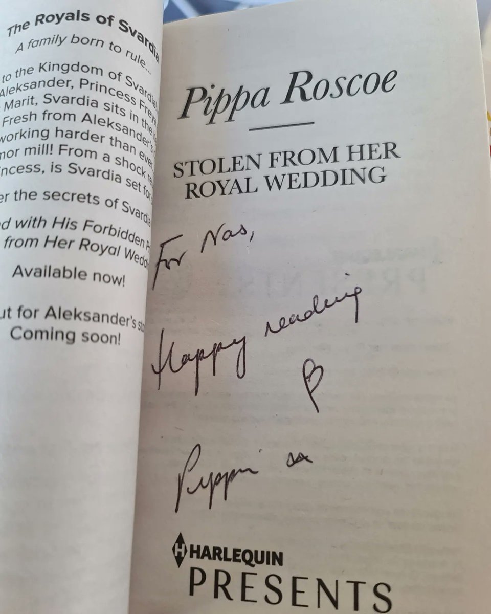 NasDean's tweet photo. Guess what I received #IntheMail Yay!
"Stolen from Her Royal Wedding" by @PippaRoscoe ♥️ Thank you lovely Pippa for the #SignedBook 🥰 #June2022 #HarlequinPresents #romancereader #booksofinstagram https://t.co/PkI65tDGvb