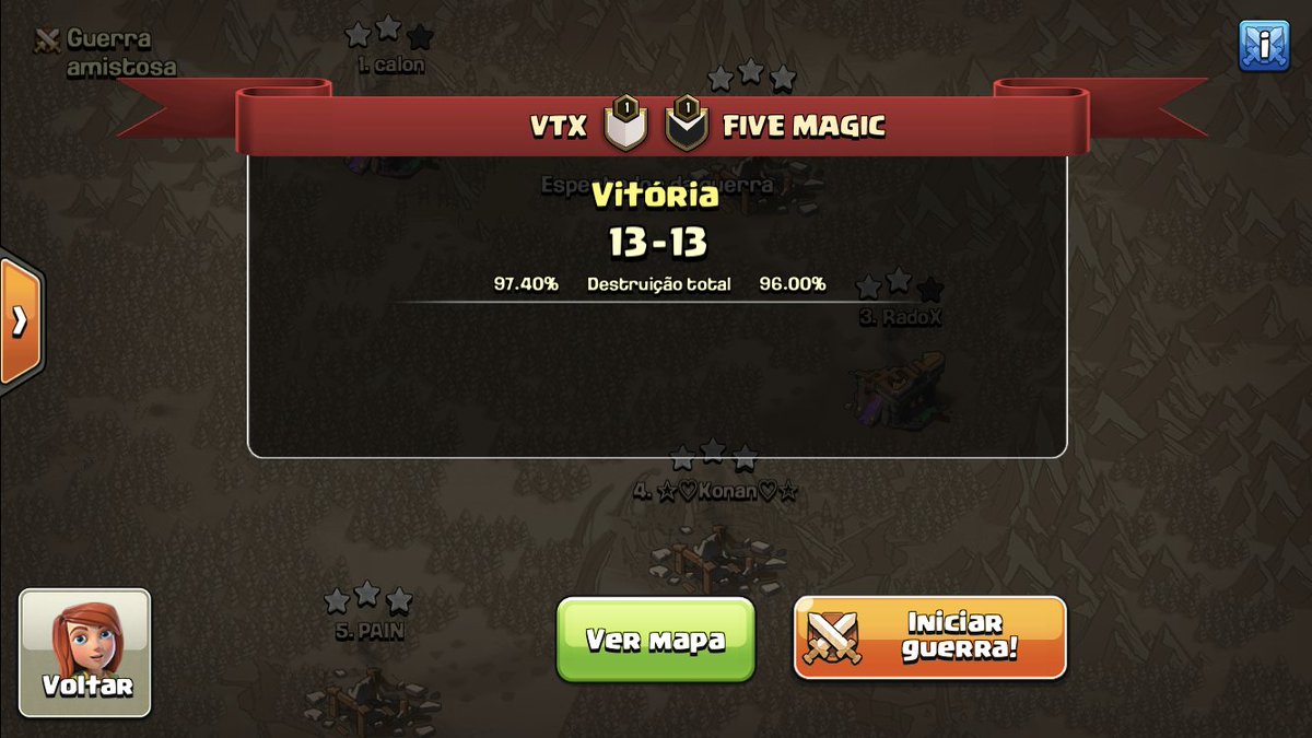 ⚔️ @wizardcupcoc Qualifier R2
🆚 <a href="/FiveMagicBR/">Five Magic e-Sports</a> 

🌟🌟🌟
<a href="/OEmbaixadorCoc/">caio</a> 
<a href="/_Marcin007/">Marcin</a> 
<a href="/heisen_coc/">Heisen</a> 
🌟🌟🌟

GG !!
#GoVTX