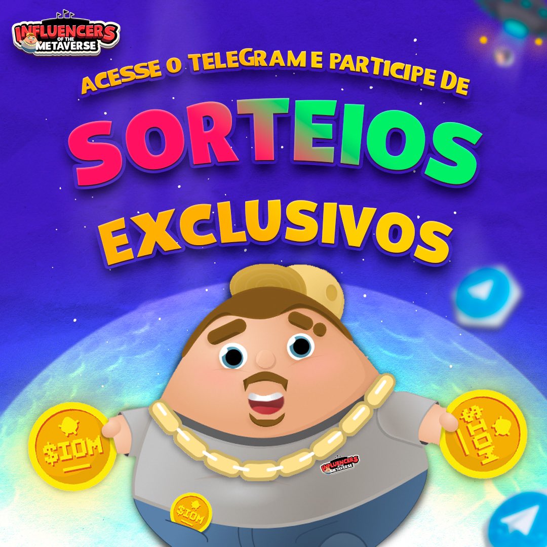 InfluencersMeta's tweet photo. Que tal participar de SORTEIOS EXCLUSIVOS?

Acesse nosso telegram OFICIAL e participe!

Além de ser os primeiros a saber de novidades lá você participa de premiações!

O link está na BIO. https://t.co/nwii4pYUaL