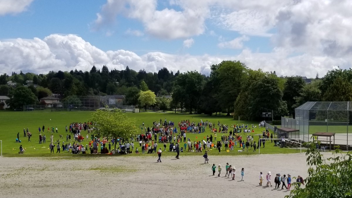 The weather forecast was wrong!! No rain for <a href="/Trafnews/">Trafalgar Elementary</a> Sports Day !! Yeah 😊😎