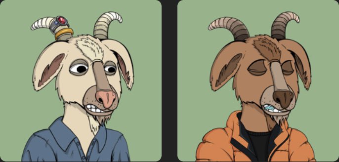 <a href="/GreatGoatsNFT/">Great Goats</a> had to get another goat feeling #GOATISH