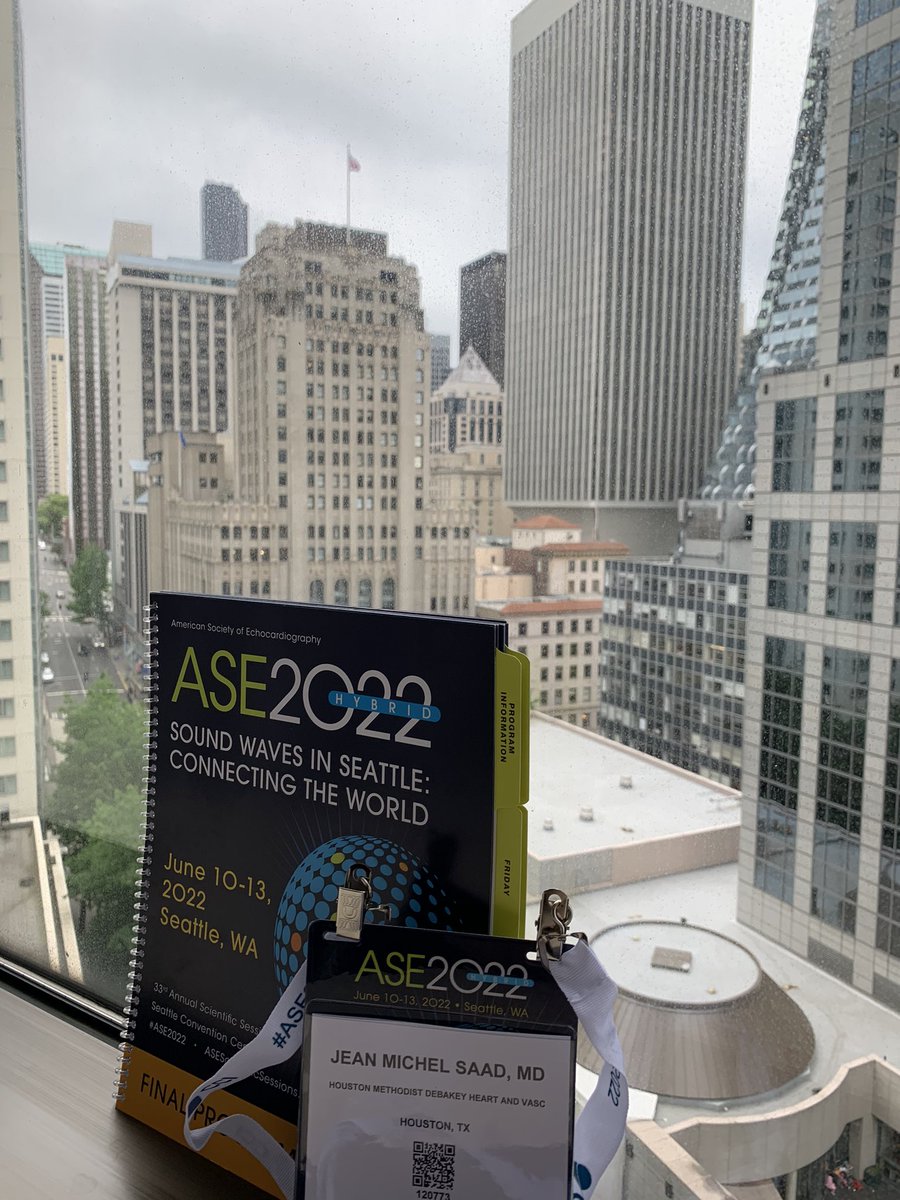 Excited to be in Seattle for my first #ASE2022. Can’t wait to present our work on Mitral Stenosis. Huge honor to be selected by #ASEFoundation as one the Top Investigators. And MAJOR thanks to my mentors who made all of this even possible @WilliamZoghbi @NadeenFaza @almallahmo