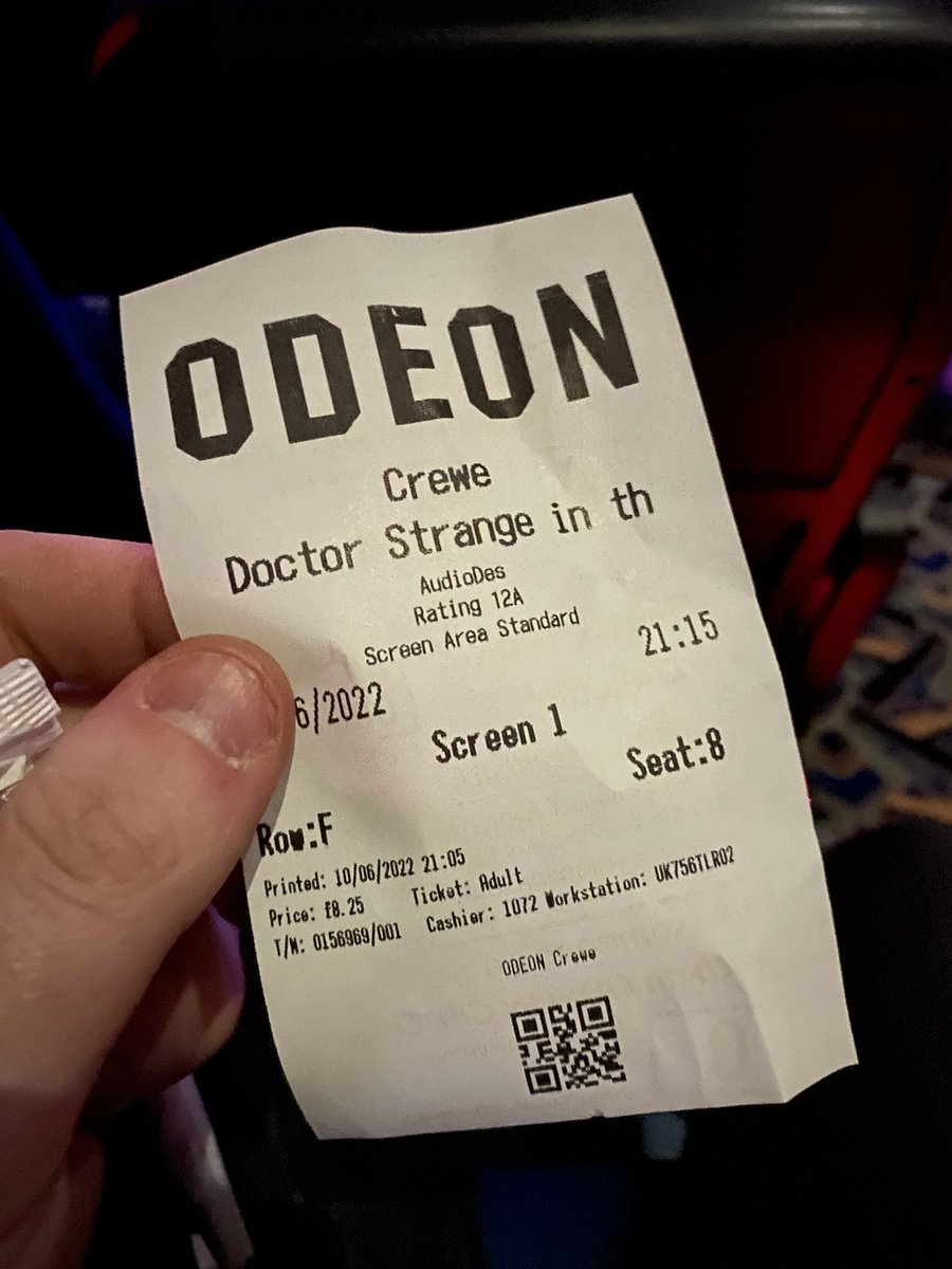 TeldurUK's tweet photo. Yay at last! A treat from the wife as I hadn’t yet been to see it! #marvel #DrStrangeMultiverseOfMadness https://t.co/CVwvddOu1A