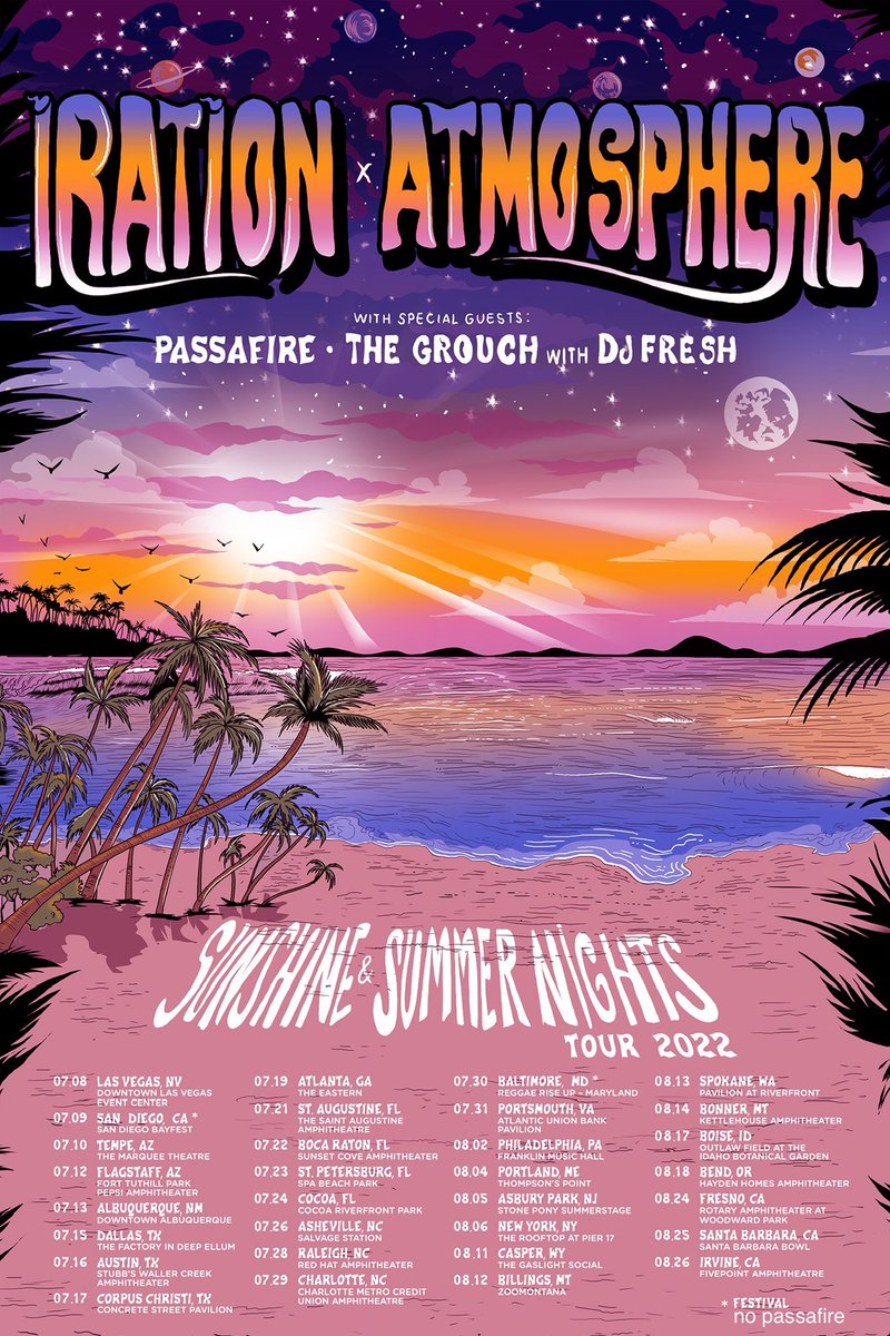 Passafire (@passafire) on Twitter photo Looking forward to joining <a href="/Iration/">Iration</a>, <a href="/atmosphere/">MASKMOSPHERE</a>, & <a href="/thegrouch/">The Grouch</a> on the Sunshine & Summer Nights Tour!
Tix: passafire.com
#PassafireSummer22 Looking forward to joining <a href="/Iration/">Iration</a>, <a href="/atmosphere/">MASKMOSPHERE</a>, & <a href="/thegrouch/">The Grouch</a> on the Sunshine & Summer Nights Tour!
Tix: passafire.com
#PassafireSummer22