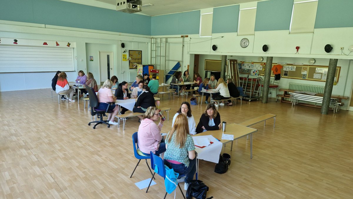 woodfieldplym's tweet photo. A fantastic training day on Monday. A session from our Trust on challenge through Oracy, laughs with the Dr of Happiness and then rounded off with some work on setting visions for the school. #TeamWoodfield #collaboration @hodgkins_gemma1 @GeorgiaLord_ @scottdx https://t.co/0wrJsM34O1