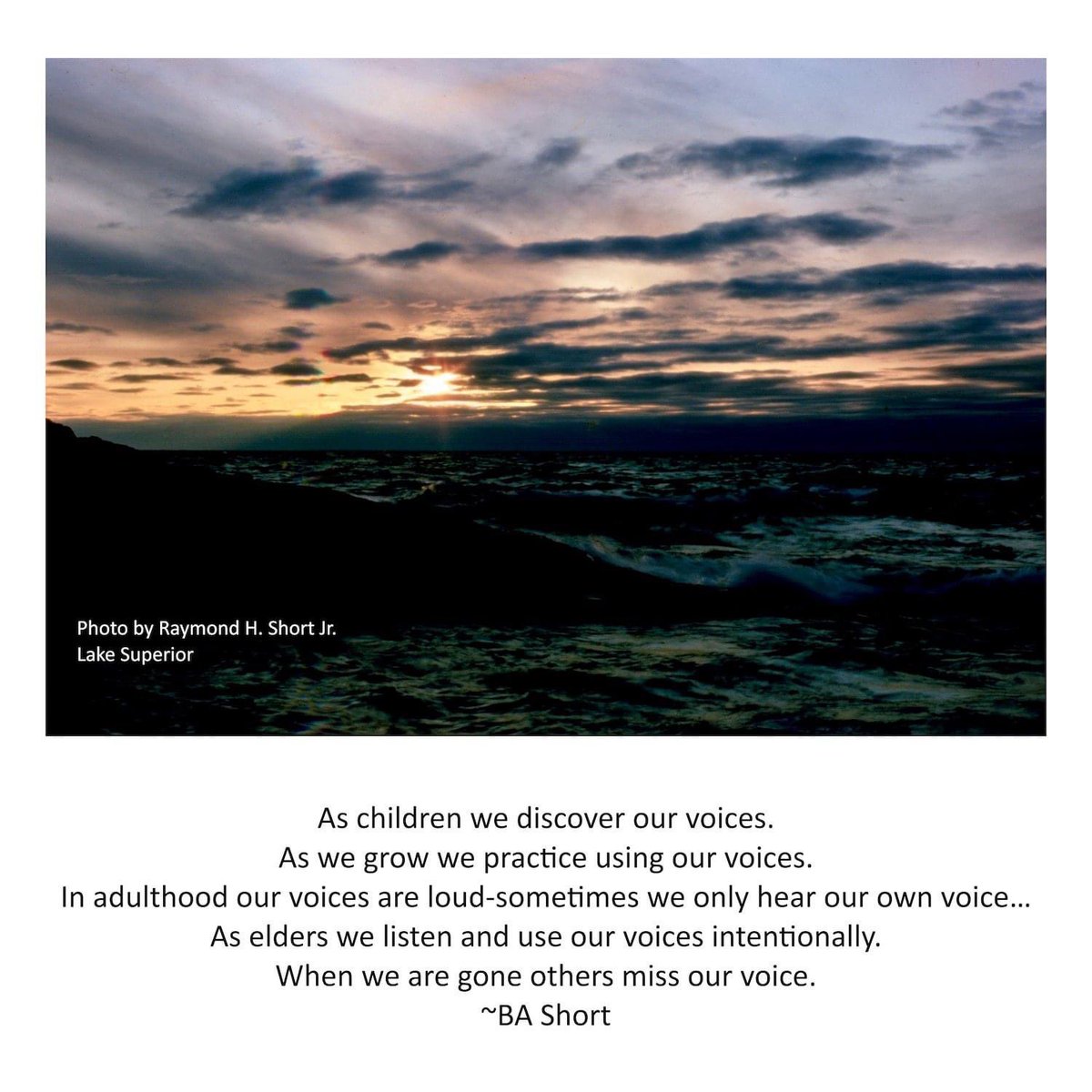 My dad took this picture in the 1970s. We lived here for some of my childhood. I recently was gifted slides he took and have been photo editing them to restore these once lost memories. I imagine the sound of the lake. Listen to your #elders before they are gone.