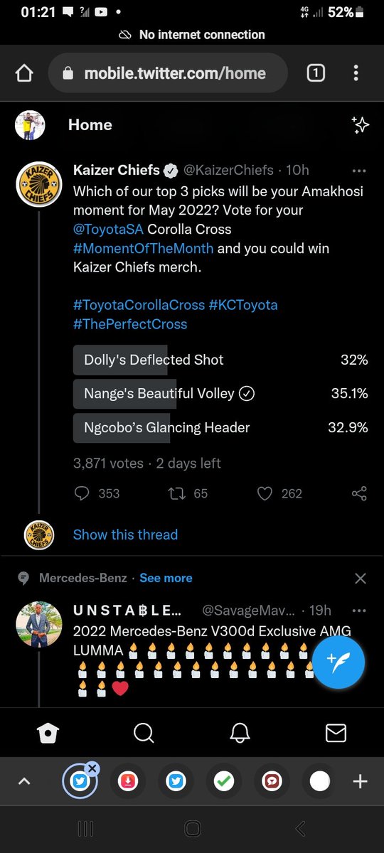 stham10's tweet photo. @KaizerChiefs @ToyotaSA #MomentOfTheMonth #ToyotaCorollaCross #KCToyota https://t.co/ryiq121RGU
