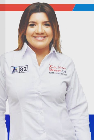 cuestion_p's tweet photo. #Elecciones2022 | La comunicadora Tatyana Janer (@TatyJaner) es la mujer que interrumpió la entrevista de @ingrodolfohdez en Telemundo. Según nos dijo la jefatura de prensa del @CeDemocratico, es militante activa de este partido desde el 2019-10-10. https://t.co/OF37tE0ubw