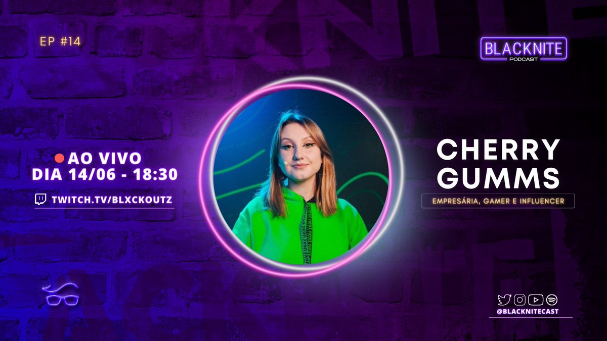blacknitecast's tweet photo. 🎙️ EP #14

Empresária, influenciadora, CEO da @blackdragonsBR, co-host do @QFasePodcast... é tanta coisa que nem cabe aqui 🥵

Vai ser um prazer receber um dos nomes mais importantes do cenário: @Cherrygumms 🔥

Terça-feira (14/06) às 18:30 ao vivo em:
🔗 https://t.co/hY0JujaNv6 https://t.co/IPnwZujpx4