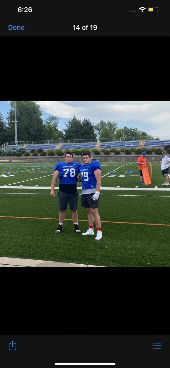 Had a fun time participating at UW-PLATTEVILLE’s Big Cats camp, the entire coaching staff was amazing at getting me ready for senior season. <a href="/CoachSheehan12/">Patrick Sheehan</a> <a href="/CoachBauder5/">Dan Bauder</a>