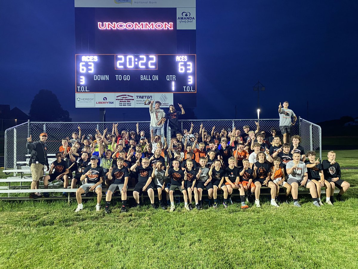 Great Biddy camp tonight with over 60 3rd-6th graders participating! Very proud of our staff, varsity players who helped, and every young camper who attended- THE FUTURE IS BRIGHT! #ACpride #Team63