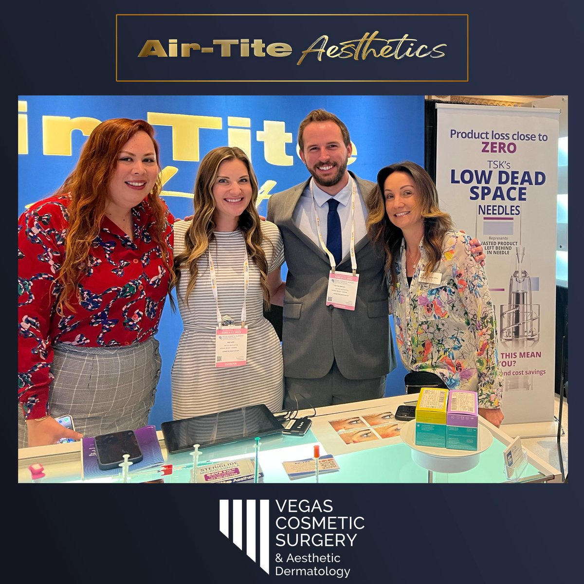 AirTiteProducts's tweet photo. Another successful day at #VCS! Last chance to catch us here is tomorrow! 💉 
#VegasCosmeticSurgery #CosmeticSurgery #PlasticSurgery #Dermatology #FacialPlasticSurgery #FaceLift #Antiaging #AestheticMedicine #MedicalAesthetics #MedSpa #Filler #Botox #LasVegas #VCS2022 #AirTite https://t.co/PhL1ZEIUdM