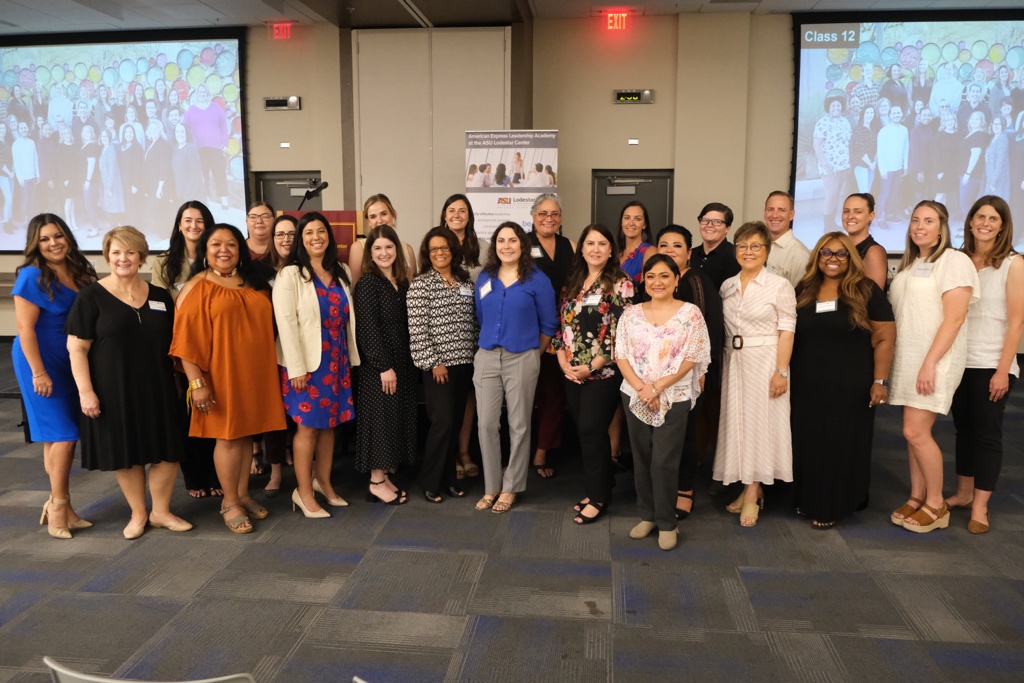 ASULodestar's tweet photo. Many congratulations to Class 14 of our American Express Leadership Academy on their graduation today! We can’t wait to follow their journeys in the years ahead and see the tremendous impact they’ll continue to make on our communities. #amexleads https://t.co/Xw4eVrXgxf