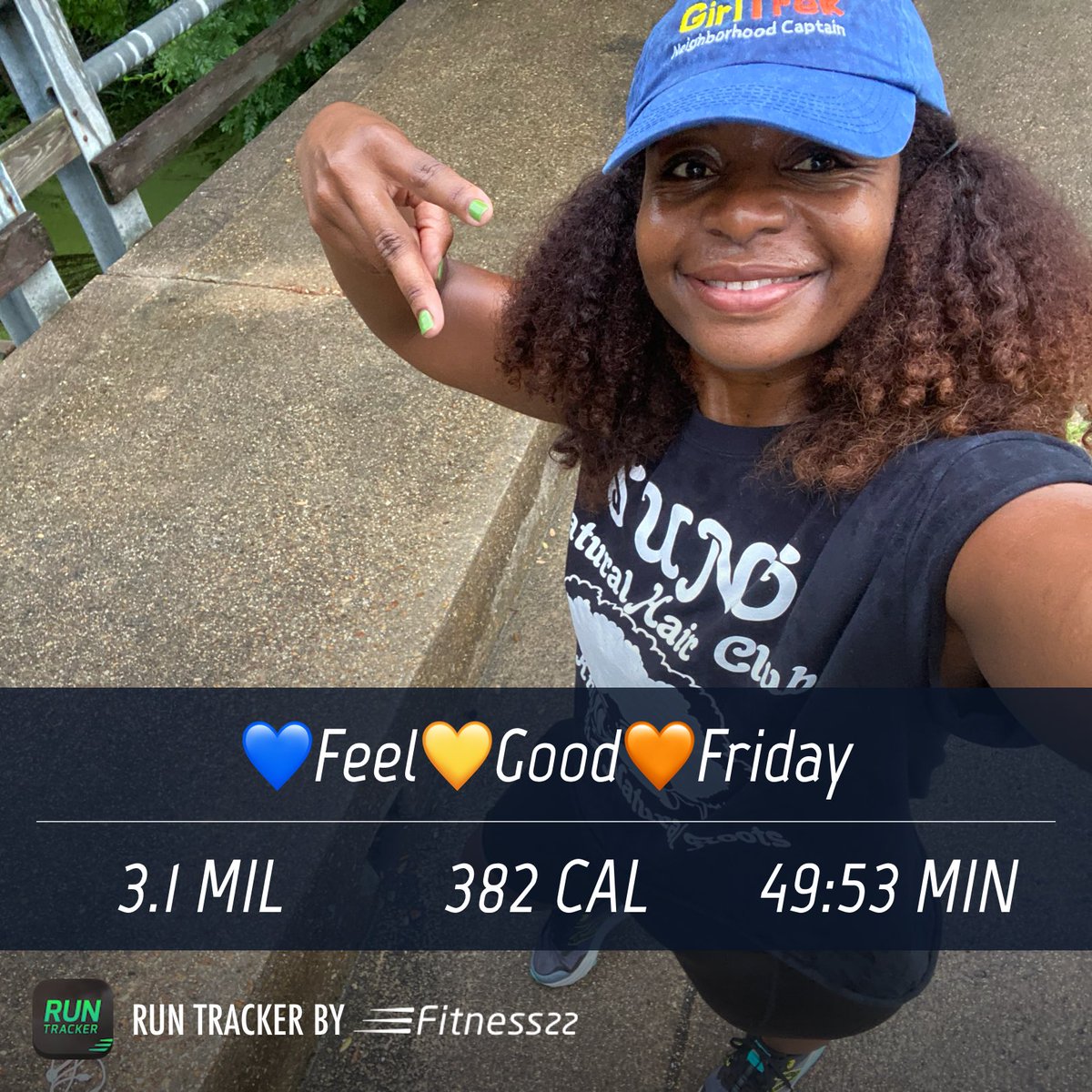 geauxnatural's tweet photo. 💙Feel💛Good🧡Friday! 
#Day10 #30DayJumpStart  #FitnessWalk 3.1 Miles, that’s a 10k! 
#GirlTrek
#GirlTrekNewOrleans
#nolatreks 
Rain 🌧 Rain Go Away! 
Need a Jump Start for Superhero Saturday? 
Click the link to register 🔽🔽🔽
https://t.co/RHIQezBpZn
👟👟👟 https://t.co/Gy0KlKyK2u