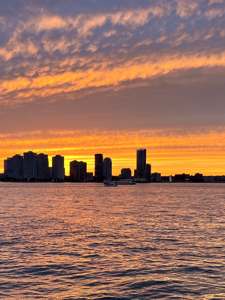Sun setting over Jersey City. Not bad.