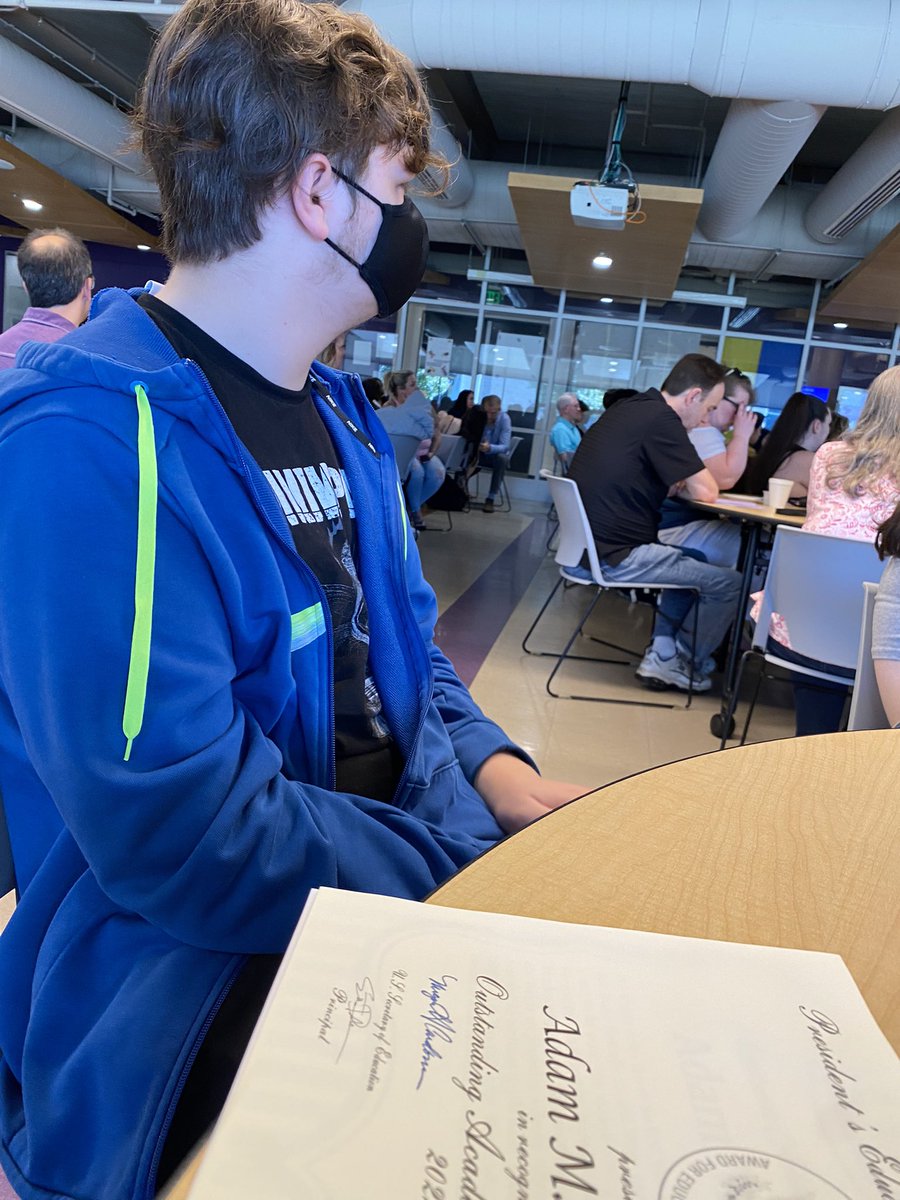 hlmorrison's tweet photo. Adam received the freshman academic achievement award for music. Being a very literal person, high school has been the most challenging transition yet, but with support he is finishing on a positive note. Keep being you buddy! https://t.co/0W8eWedhgK