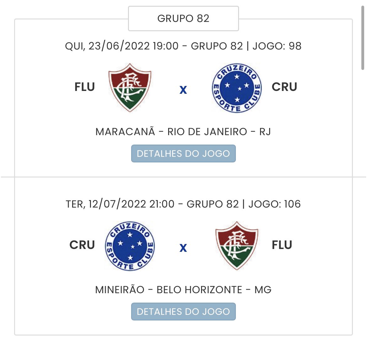 sᴀᴍᴜᴇʟ ᴠᴇɴᴀ̂ɴᴄɪo ™ on X: Jogos do Cruzeiro no mês de julho / X