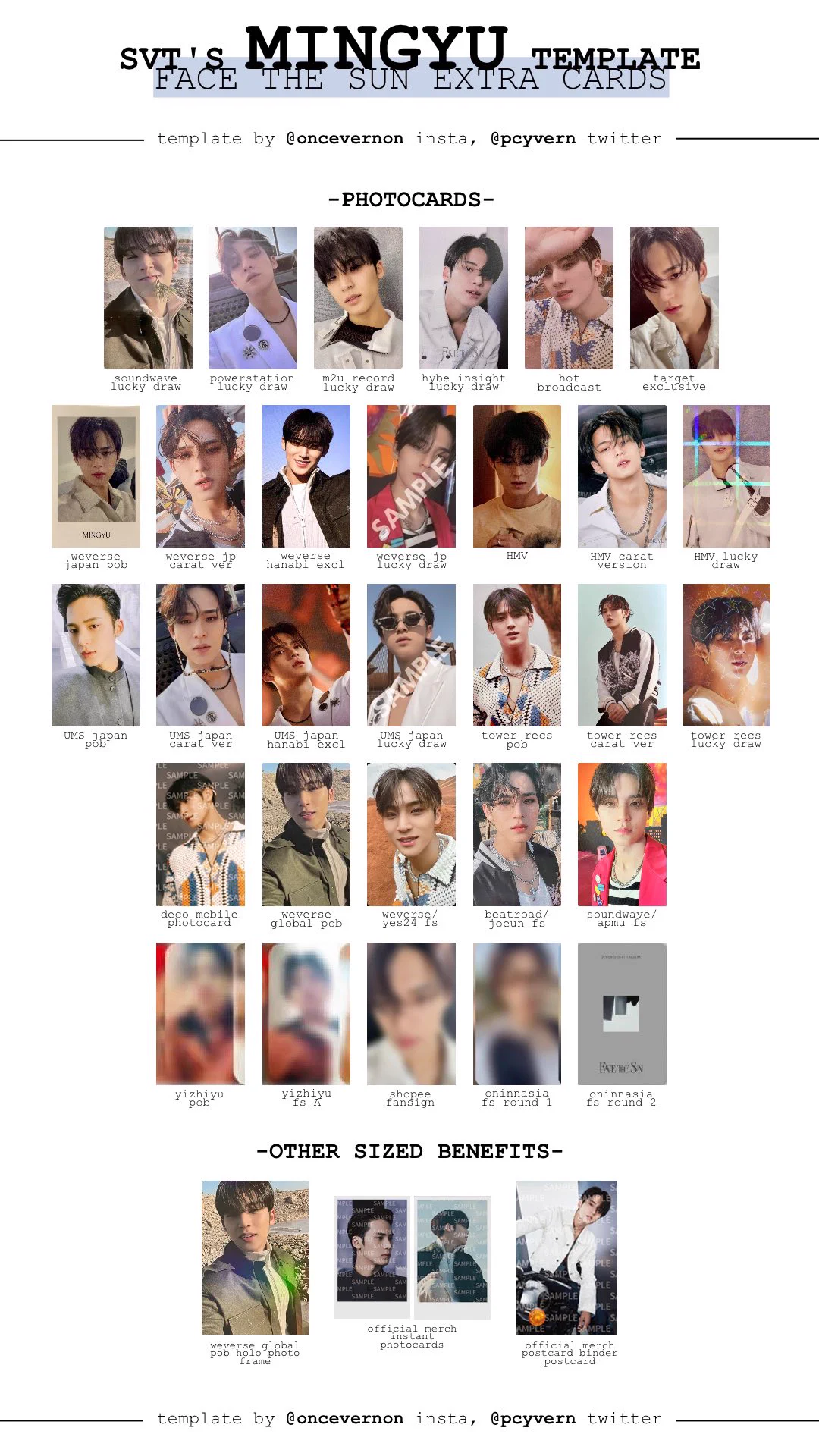 FACE THE SUN HMV特典　　MINGYU bella on X: 