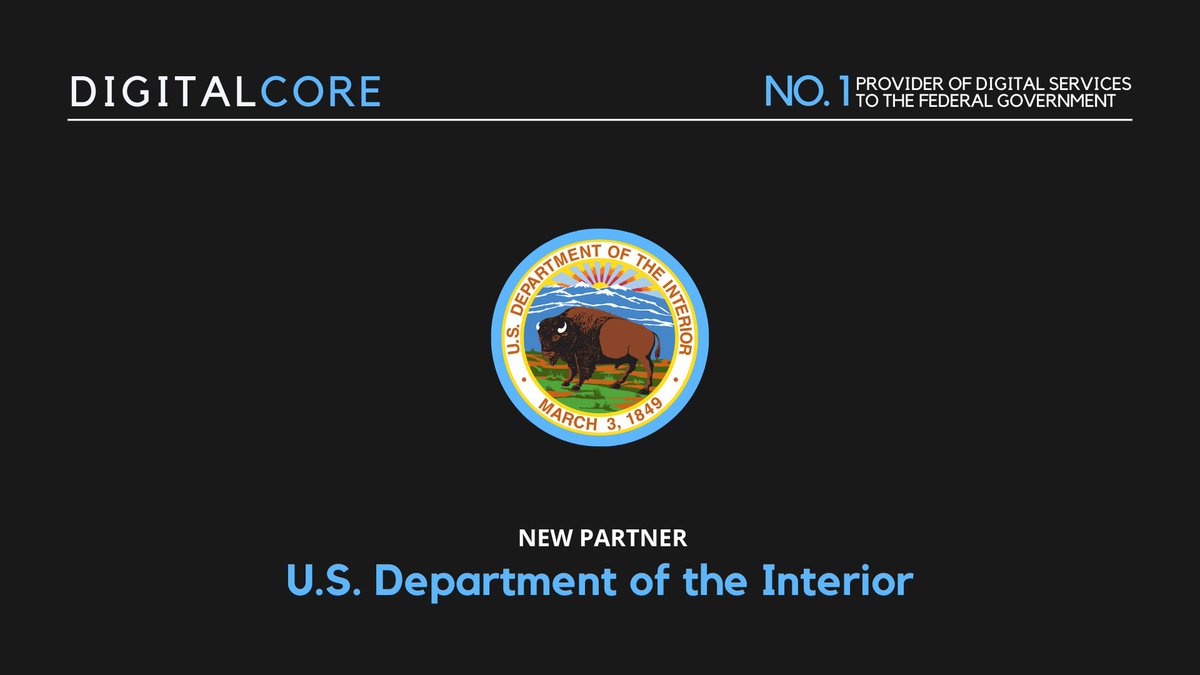 This afternoon, Digital Core is privileged to announce yet another federal government partner; the U.S. Department of the Interior. (<a href="/BUSA_DOI/">BUSA Department of the Interior</a>)

We cannot wait to see what we can accomplish with the Interior Department. 

#DigitalCoreBUSA
