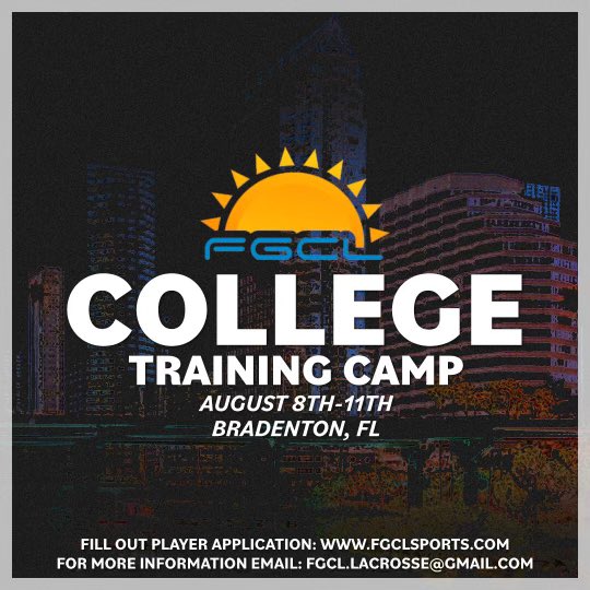 What a two weeks here on the amazing Florida gulf coast!  The 2022 inaugural FGCL LAX summer collegiate season was a super success!! Let’s do this again soon!!  How about 8/8-11 for a pre-college workout!