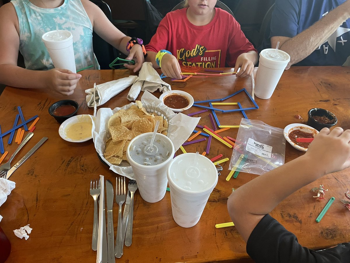 torrielnaron's tweet photo. Some geometry and fun while waiting for dinner! Thanks @hand2mind for the #anglegs! It’s providing entertainment and some great math convos at dinner between the cousins and grandparents! @principaljprice these were a great take away from @TEPSAtalk https://t.co/8GY1JfM1YL