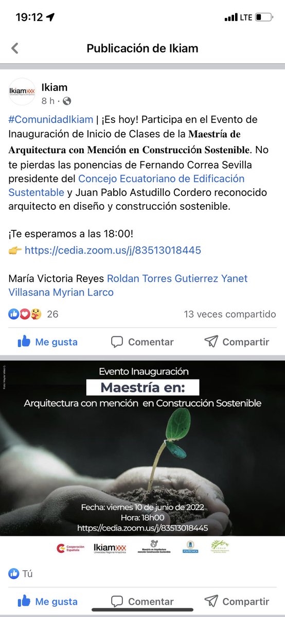 LO LOGRAMOS!
Alcanzamos un HITO HISTÓRICO: inaugurar las clases de la Escuela de Posgrado de <a href="/u_ikiam/">Ikiam</a> 

Muy orgullosa de liderar este logro junto a valiosas mujeres desde el corazón de la Amazonía del Ecuador! 

<a href="/MariaVic_Reyes/">María Victoria Reyes</a> @roldantg 

<a href="/CientificasEC/">👩🏽‍🎓CientíficasEcuador🇪🇨</a>