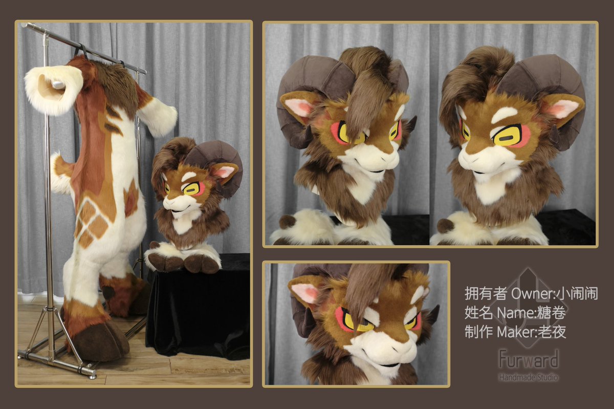 RouteYeCN's tweet photo. A little hard but I love it！#fursuit #fursuitmaker_CN https://t.co/a1ctqrcG6C