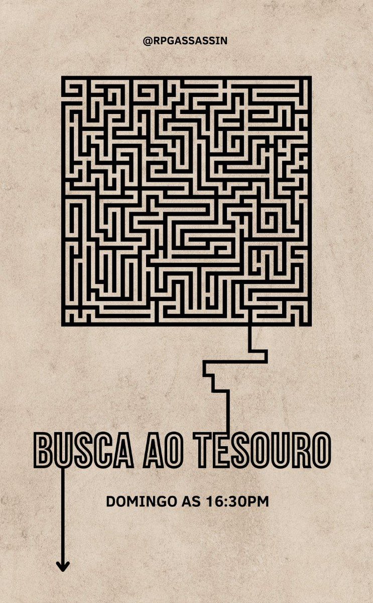 rpgassassin's tweet photo. vamos começar o rpg com o famoso labirinto de tesouros! O evento vai ser no domingo (solteiros não tem desculpas pra faltar 👺). 

Alem disso, vai valer ponto em 🤭 https://t.co/NcjLJsnlJY