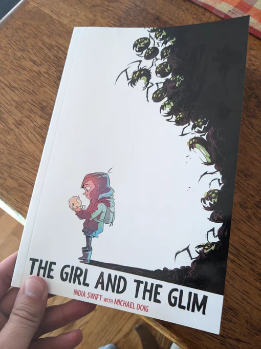 Hello I am here to gush about The Girl and the Glim, a graphic novel by @OldSwifty w/ colors by @michaeldoigart - this is a beautifully composed, excellently written, heartfelt, and lovingly drawn first volume that I cannot recommend enough! It's on sale now and kicks ass 