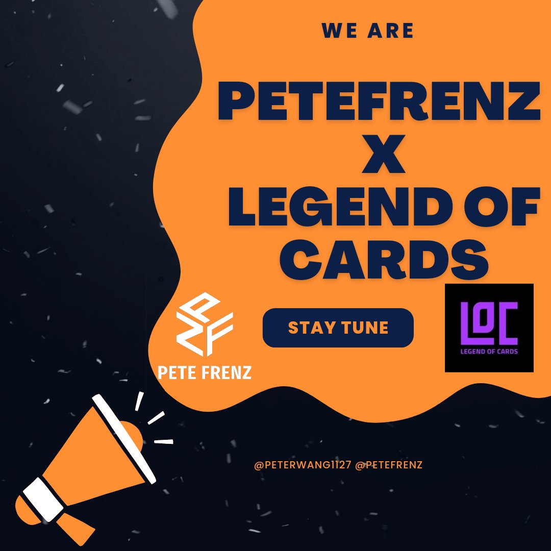 💋💋💋Legend of Cards WL spots giveaway💯💯💯

1️⃣Follow請訂閱 
<a href="/peterwang1127/">peterw.btc</a> + <a href="/PeteFrenz/">Pete Frenz</a> +@LegendofCards 加入 Discord: discord.gg/tvj5mRNm9N
2️⃣ Like &amp; Retweet this post 按讚並轉推
3️⃣ Tag as many friends as possible TAG 跟你的好朋友好夥伴好家人分享!
24小時之後抽出幸運夥伴