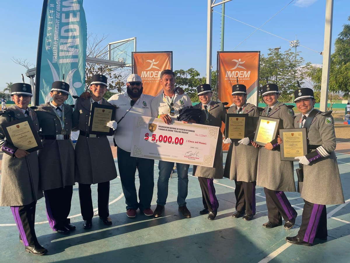 Obtiene Escolta de la UACH, 4 primeros lugares en el Concurso Anual del Instituto Municipal del Deporte Mazatlán 2022

¡Somos Campeones Nacionales! 🏆🥇👏🏼
#IMDEM #Mazatlán