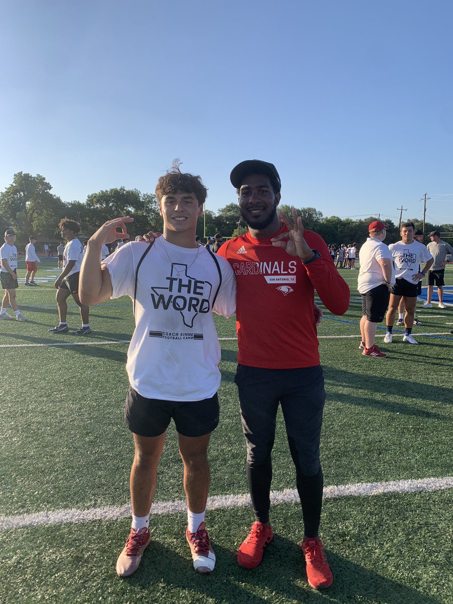 Had a great time at UIW football camp, learned a ton!! <a href="/TeamKamMartin/">Kam Martin ⁶</a> #theword