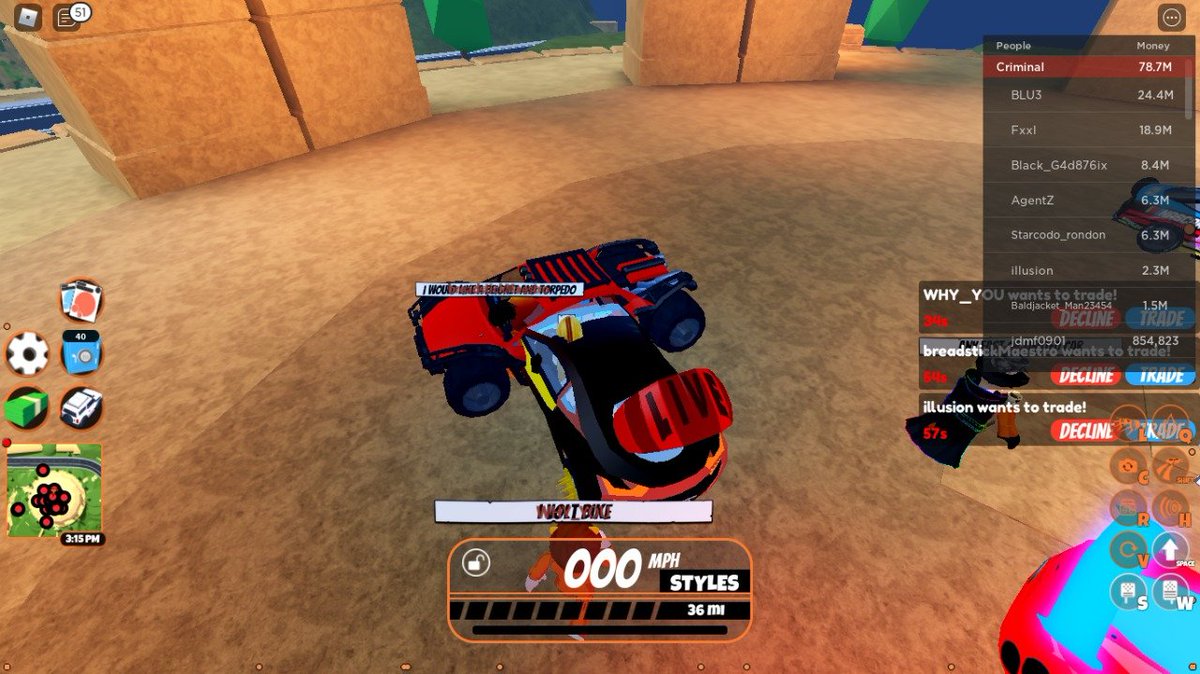 AltXedric's tweet photo. @asimo3089 @JB_Drone Whats up with this car everyone wants me to trade it? https://t.co/okvEmR1stc