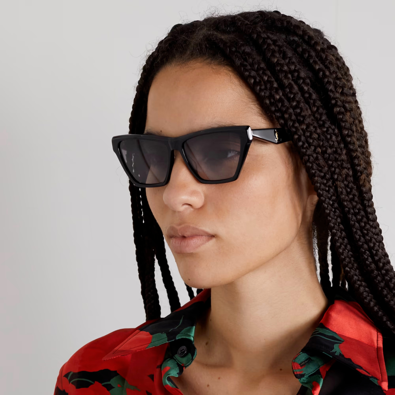 lenshop on X: Saint Laurent has had a strong influence on trends in both  fashion and the wider socio-cultural landscape. Sunglasses with oversized  cat-eye frames in acetate, with nylon lenses and a