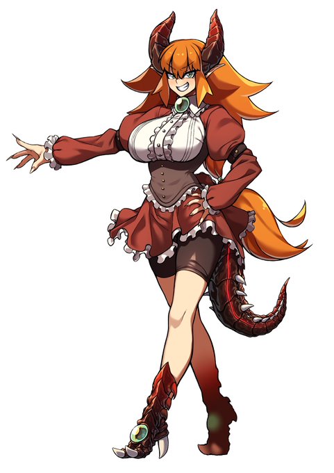 課題で描いた竜の女 