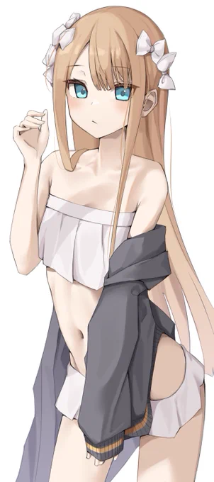 アビーちゃんに前髪をはやす冒涜的なイラストです 
