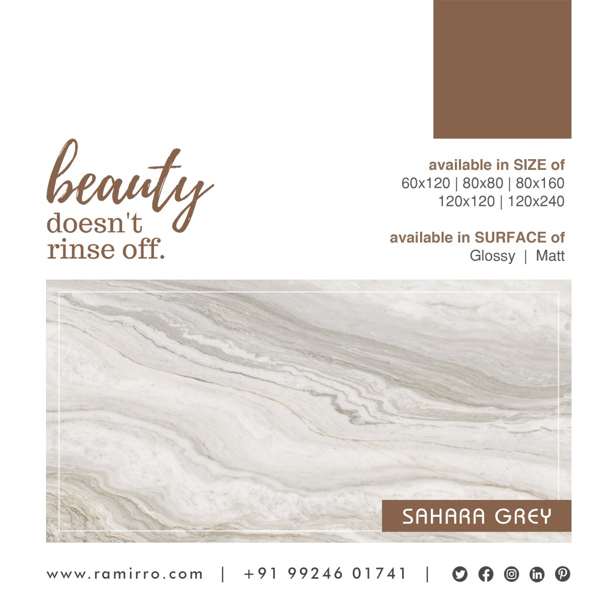 ramirroceramica's tweet photo. With a cool and soothing color scheme, Sahara Grey effortlessly works with many other colors and complements any design.
https://t.co/7oSupdCHDq
+91 9924601741
#WallTiles #Highgloss #Glossy #Polish #Matt #Tilesexport #tilesmanufacturer #VitrifiedTiles #BathroomTiles #KitchenTiles https://t.co/DRVhLRyhUE