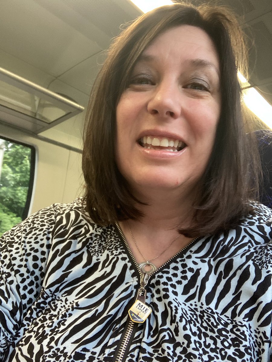 On train heading for #MIEEHoolie2022 No hoodie but badge and bag proudly on display 😂 #TeamMIEEScotland