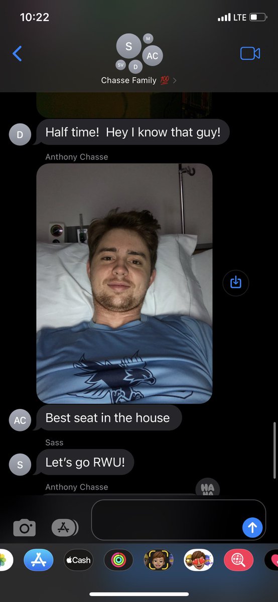 Chassenpaper's tweet photo. When your brothers supposed to be at the Celtics game but ends up having to have an emergency surgery instead. https://t.co/1UqC0OJEJI