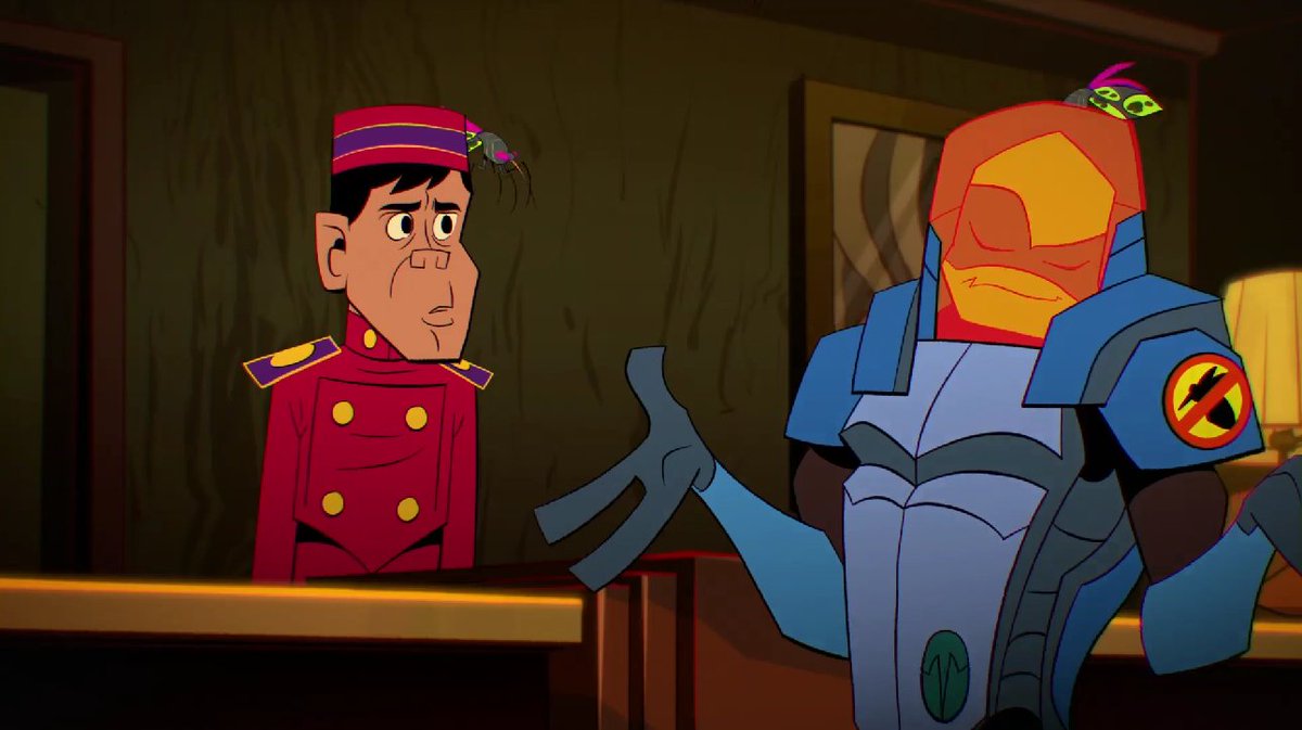 RotTMNTQuotes's tweet photo. "Do not fear, sir. We are unlicensed amateurs, and we have the situation mildly under control." - Leo
"Ew, your skin's all green!" - Bellhop
"Relax, sir. It's a perfectly normal side effect of all the chemicals we use." - Leo
(Bug Busters)
#NationalBugBustingDay https://t.co/UsDO0lziN2