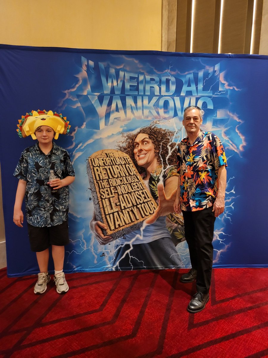 We made it. 11th row center. We are here to see <a href="/alyankovic/">Al Yankovic</a> and <a href="/EmoPhilips/">Emo Philips</a> at the <a href="/VenetianVegas/">The Venetian Resort Las Vegas</a>. m.youtube.com/watch?v=gjoLd-…