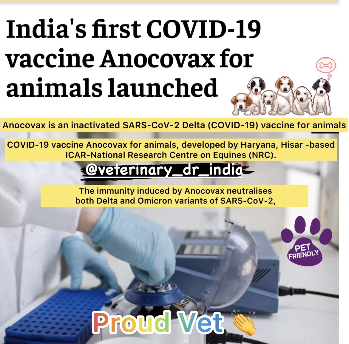 #COVID19 #vaacine #coronavirus #CovidIsNotOver #pets #ICAR #India