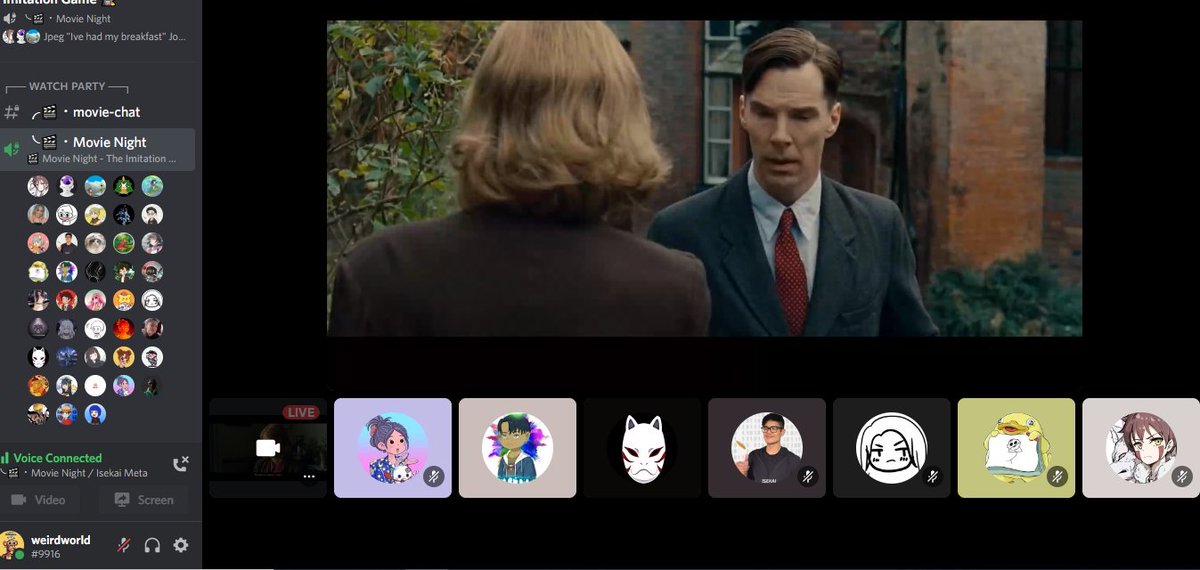 HAPPY WATCHING  The Imitation Game <a href="/IsekaiMeta/">Isekai Meta</a> @jpegjohnNFT <a href="/CyrisRigor/">Sayres 🉐</a>