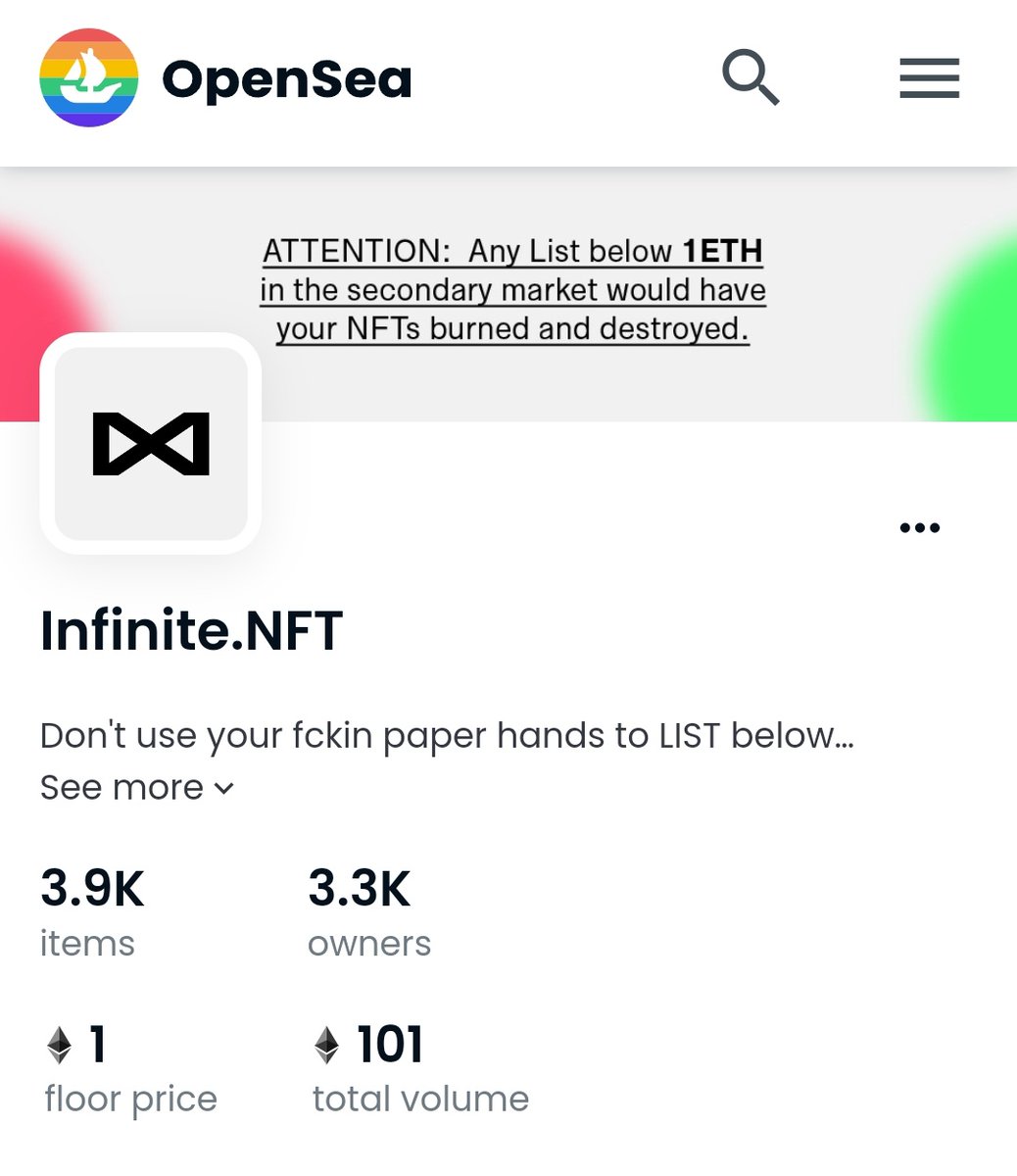 Yea its probably nothing.. #infinitenft