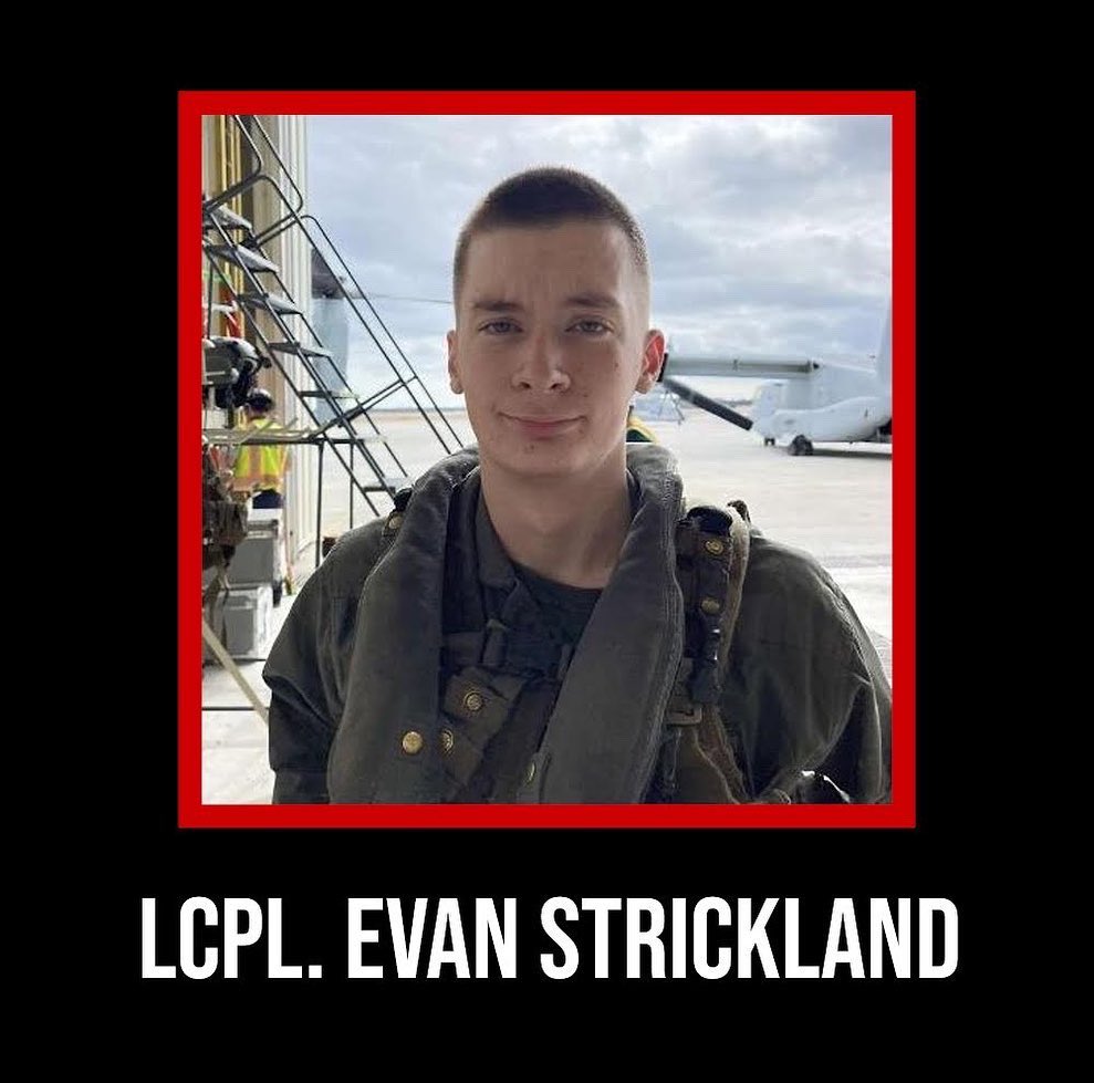 The names of the deceased are: Cpl. Nathan E. Carlson, 21, of Winnebago ...
