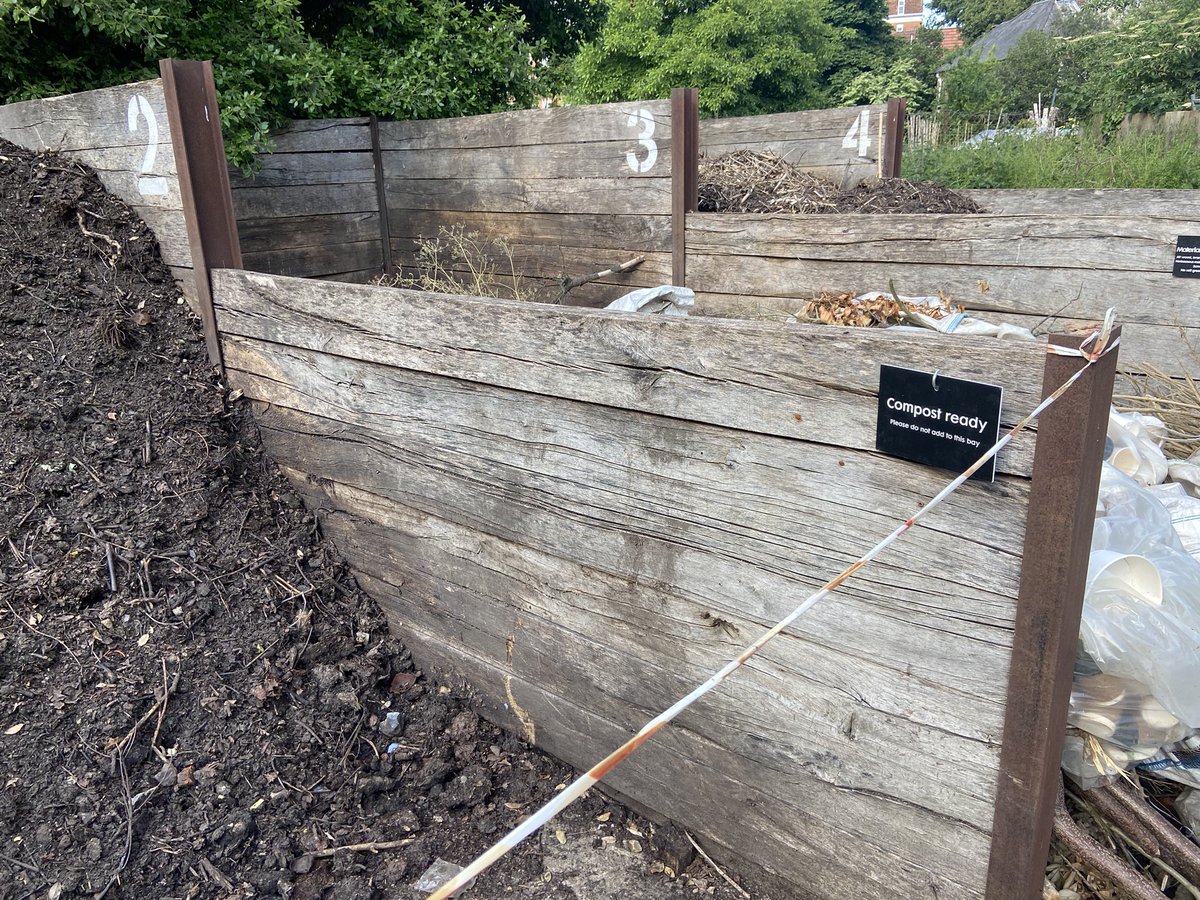 CabinHomestead's tweet photo. Spent some time in London this last week. Saw these compost bins in a park near the Thames. Looking good! Might need an upgrade on ours!! #cabincreek #homestead #compost #bins #thames https://t.co/kTGUALyVCD