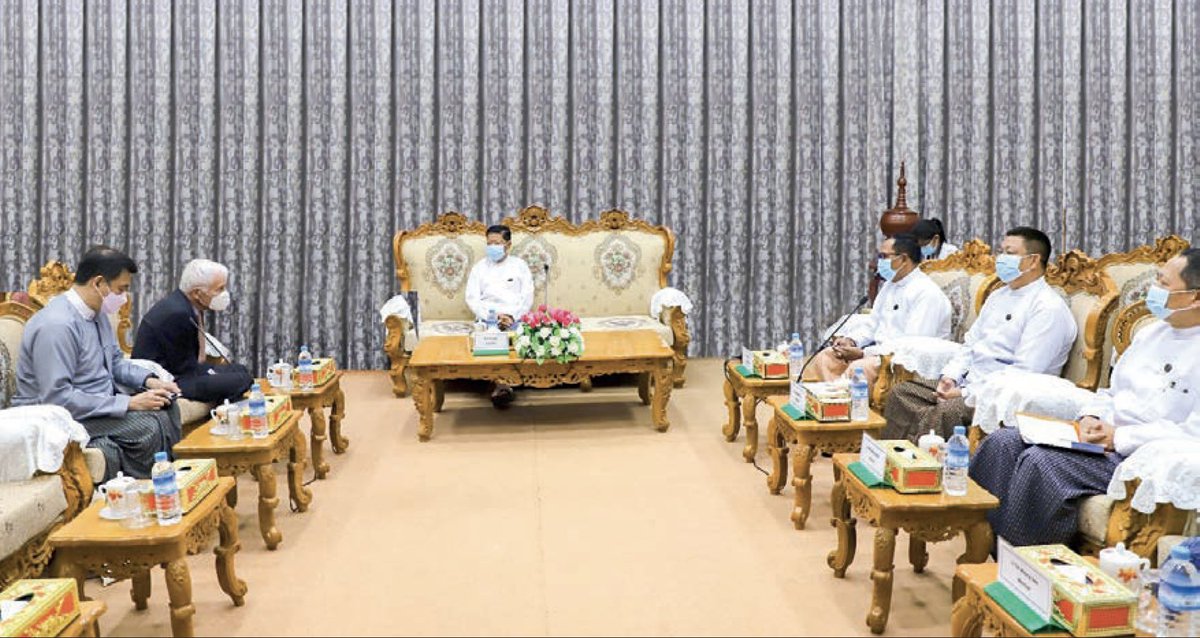 JusticeMyanmar's tweet photo. 💢@JohnsHopkins Prof Karl D Jackson is in #Myanmar😡 He had "cordial" meet w/ US-sanctioned UEC chair Thein Soe, legitimising junta &amp; providing fodder for propaganda.

Jackson's shameful history on Myanmar incl 2012 Senate advocacy for sanctions relief &amp; slots in US military edu. https://t.co/105MHHUZgn