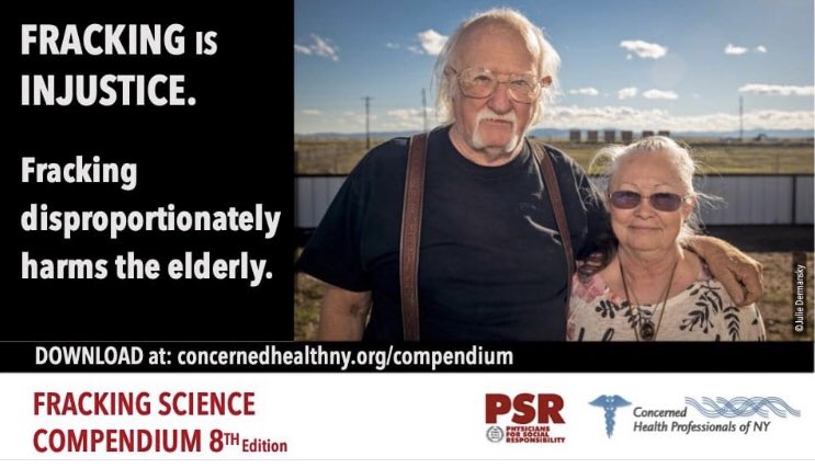 ssteingraber1's tweet photo. Fracking science compendium 8th ed, trend 20: In multiple states, #fracking shortens the lives of elderly residents, and contributes to heart disease and pneumonia.
#FrackingIsInjustice
Read the science, get the facts. See pp. 54-57, 233-266.
https://t.co/F5ocPQCrih https://t.co/Vq8BsvRLMm